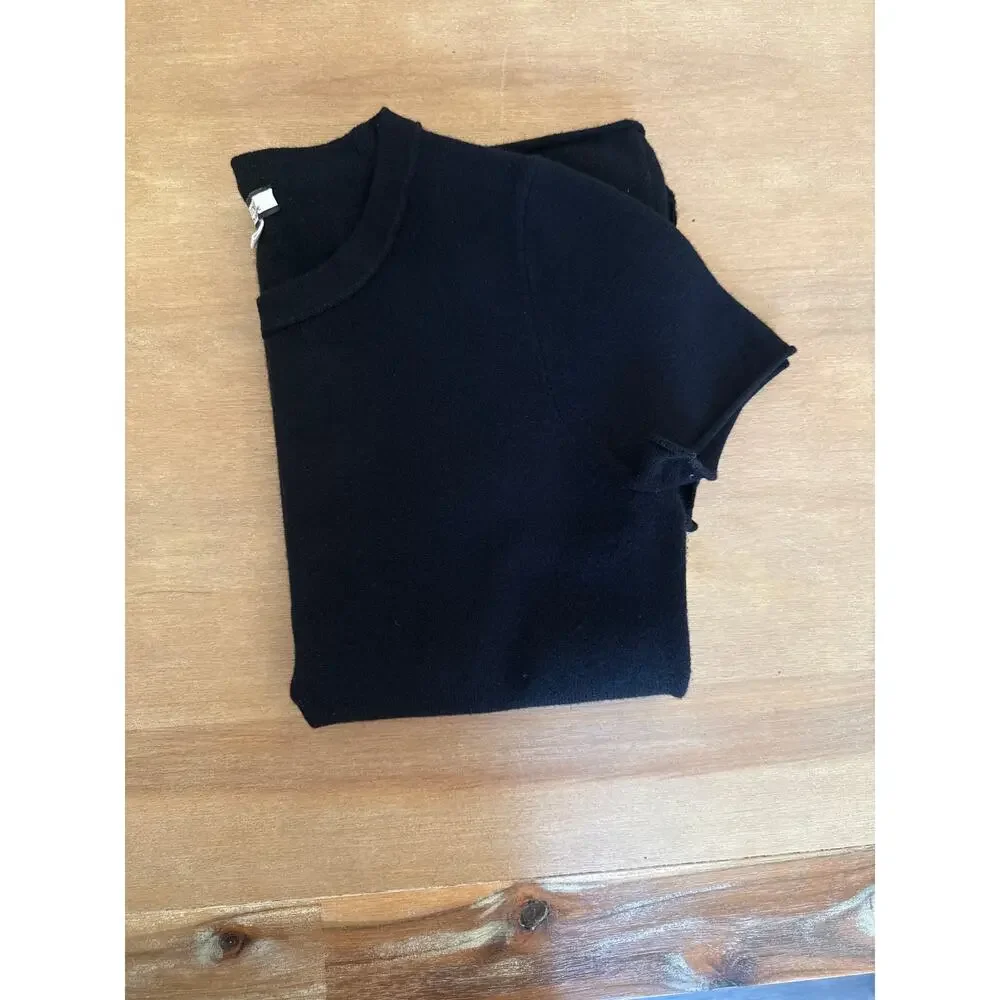 J. crew 100% Cashmere Women’s Medium Short Sleeve sweater Black